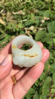 💍和田玉籽料貔貅扳指